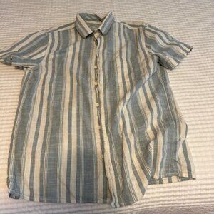Men's/Teen's American Eagle Striped Button Up Resort Shirt